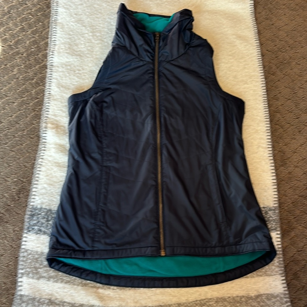 Columbia Lightweight Quilted Puffer Vest Navy/Teal Womens Size Small